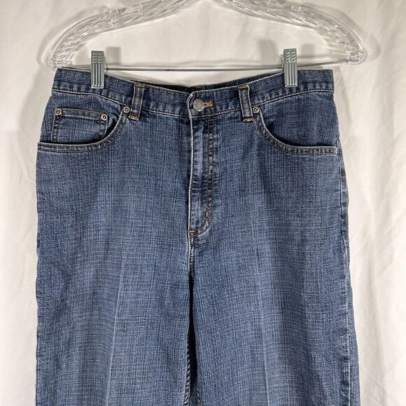 Chico's Capri's Women's 8 Medium Wash Denim Button Zip Additions Cotton Blend - Picture 2 of 9